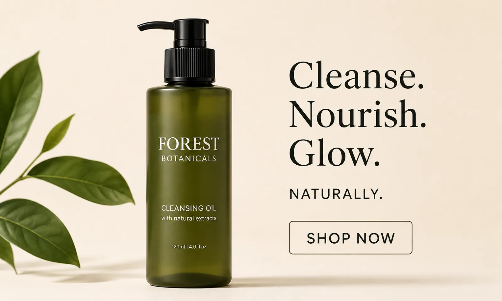 Ad creative example for a skincare serum