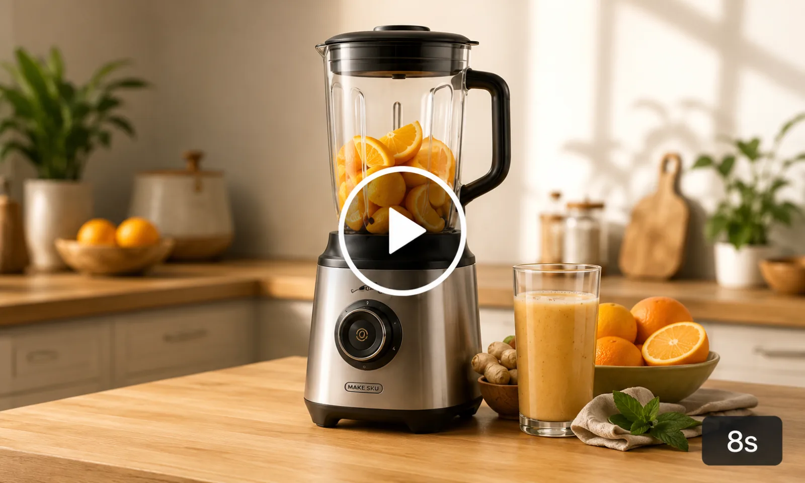 Product video thumbnail example for a scented candle