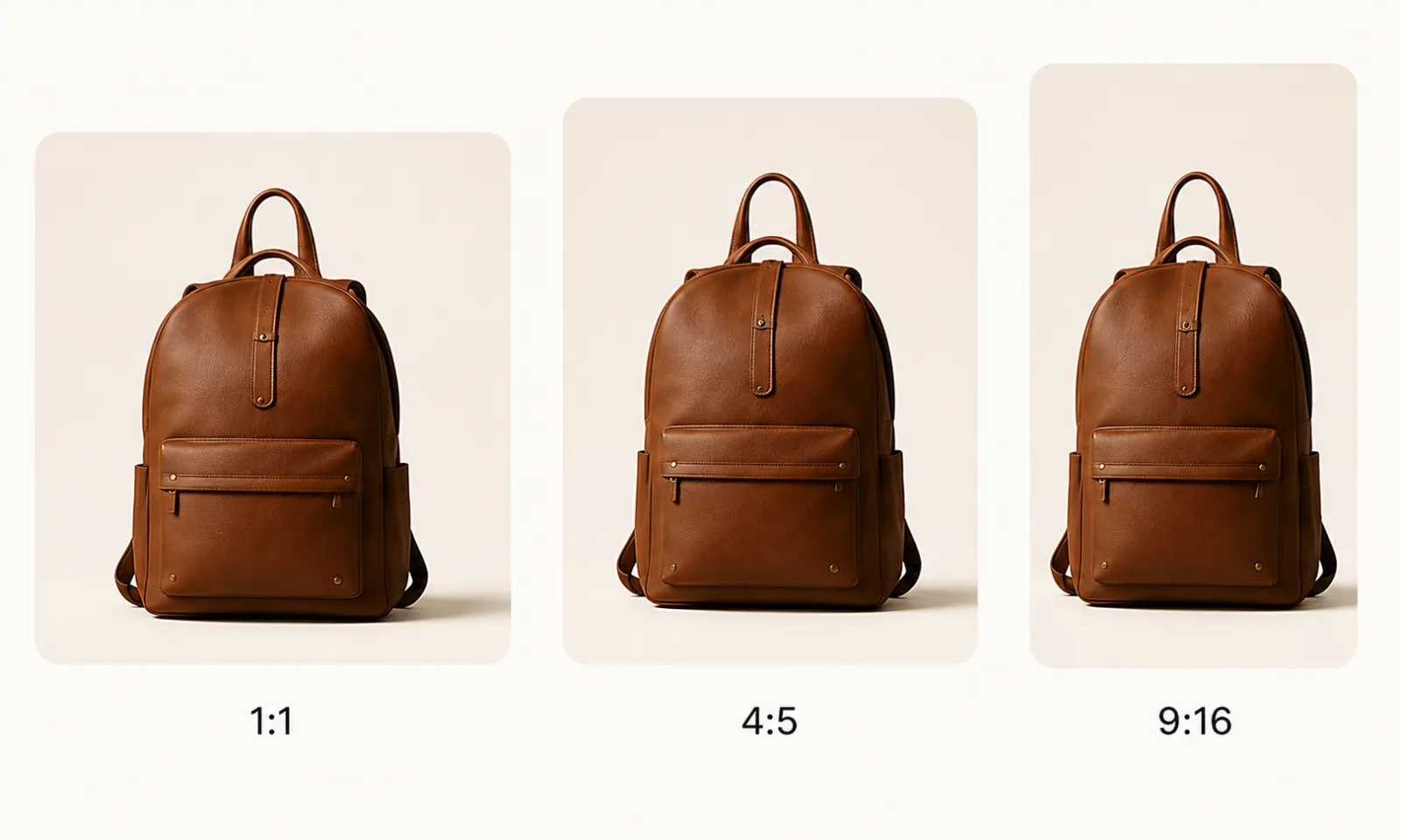 Smart resize example with product bags in multiple ratios